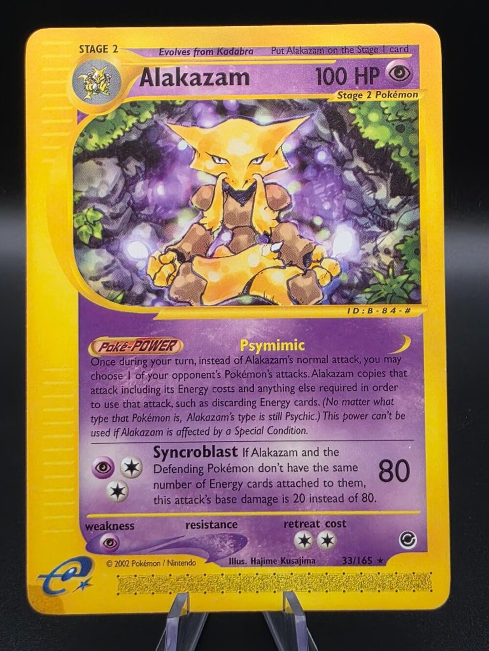 Alakazam 33/165 Rare Expedition Base Set Pokemon Damaged